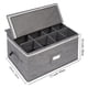 thumbnail image 3 of Cajas de almacenamiento, cajas de almacenamiento para copas de vino, contenedores para cristalería o cristal, capacidad para 12 copas de vino, tapa dura y laterales (gris), 3 of 5