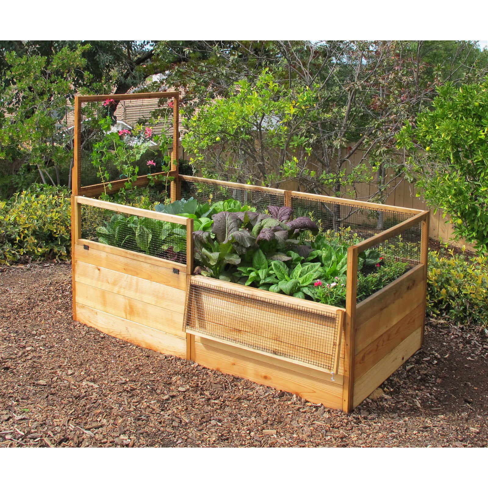 Gardens To Gro 3 X 6 Ft Raised Vegetable Garden Bed With Hinged