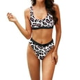 thumbnail image 4 of Women's Athletic Leopard Tank High Waist Bikini, 4 of 8
