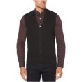 thumbnail image 2 of Perry Ellis Chaleco de suéter texturizado para hombre, negro, grande Perry Ellis Chaleco, 2 of 2