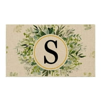 Welcome Matt Outdoor Tyeign 1Pcs Summer Floor Mats Letter Family Last Name Initial Doormat Summer Doormat Holiday Mats Welcome Door Mats Door Mat Front Door Mat Outdoor Rug Bedroom Rug