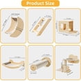 thumbnail image 3 of Cat Wall Shelves and Perches for Wall, Solid Wood Wall Mounted Cat Furniture, Set of 9 Cat Climbing Shelves with Moon Cat Wall House, Cat Wall Steps, Ladder, Scratching Post, Cat Hammock, 3 of 7