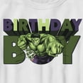thumbnail image 2 of Boy's Marvel Birthday Boy Hulk  Graphic Tee White X Large, 2 of 4