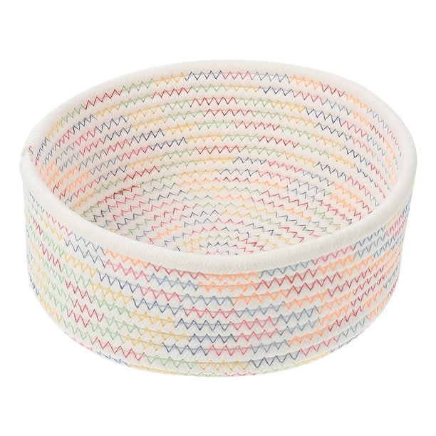 Canasta de algodón Cesta de almacenamiento Cesta tejida Driektop Sundies Caja de almacenamiento Cesta de acabado