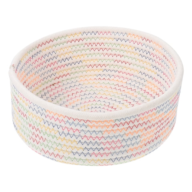 MasteelfCA Cotton Rope Storage Basket Woven Basket Desktop Sundries Storage Box Finishing Basket