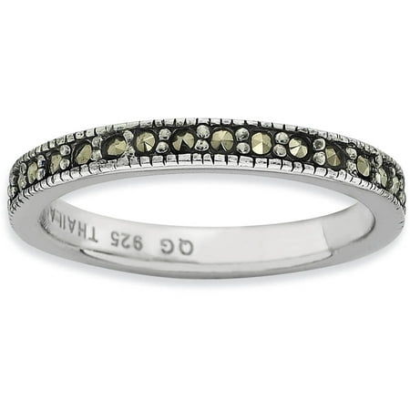 Stackable Expressions Marcasite Sterling Silver Band