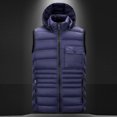thumbnail image 2 of Kureaily New Fall And Winter Vest Removable Cap Sleeveless Cott On Clothing Men's Undershirt Warm Cott On Coat Jacket, 2 of 5