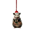 thumbnail image 3 of Opossum Christmas Ornament, Handmade Upside-Down Opossum Ornament for Christmas Tree, Nature-Themed Animals Possum Ornaments Hanging Decor, Opossum Gifts for Women Men (D), 3 of 7