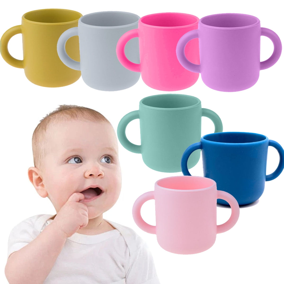 1pc Infant & Toddler Silicone Training Cup, Non-spill Mini Open Cup, Easy  To Clean, Break-resistant, 3oz, Suitable For Babies Over 4 Months Old To  Practice Drinking And Wean
