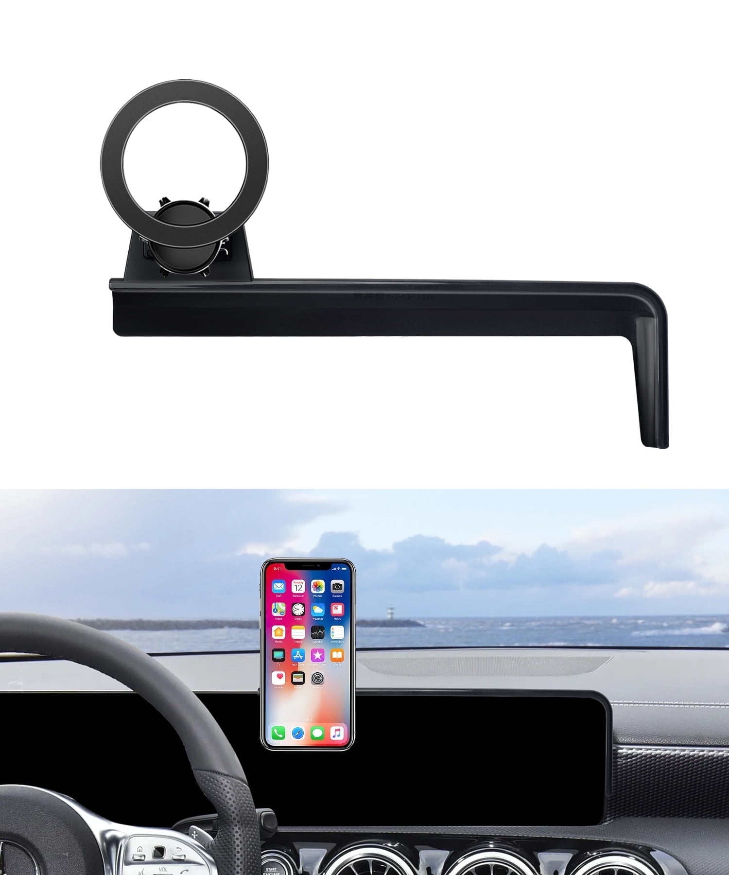Magnetic Phone Holder For Cadillac Lyriq/Optiq/CT5/XT4 (2023-2025) - 33" Screen Mount, MagSafe Compatible, No-Drill Install