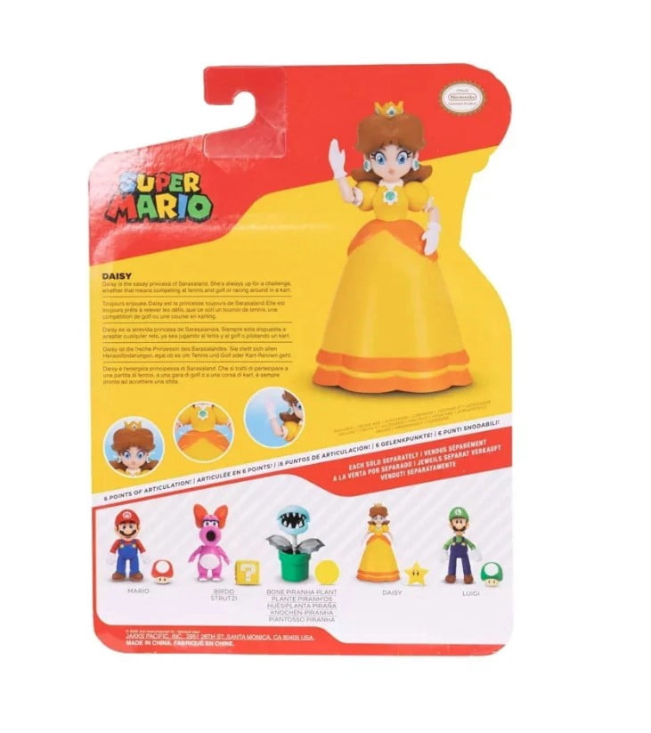 Super Mario Daisy 4 Inch Action Figure with Star