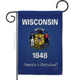 thumbnail image 2 of Breeze Decor 58108 States Wisconsin 2-Sided Impression Garden Flag - 13 x 18.5 in., 2 of 2