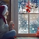 thumbnail image 5 of Adorno navideño con forma de campana y lazo | Adorno colgante de plástico rojo, dorado y plateado para árbol de Navidad | Accesorio para coche | Decoración navideña ligera de 20 cm | Idea de regalo, 5 of 6
