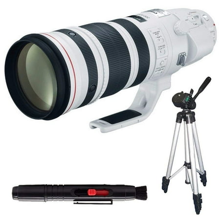 Canon EF 200-400mm f/4L IS USM Lens (International Model no Warranty) + Full Size Tripod 6AVE Bundle 9