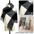 thumbnail image 3 of Bufanda larga a cuadros para mujer, bufanda gruesa de gran tamaño, cálida, para invierno y otoño, bufandas grandes a cuadros, chal, bufanda de cachemira, bufanda de invierno a cuadros, 3 of 5