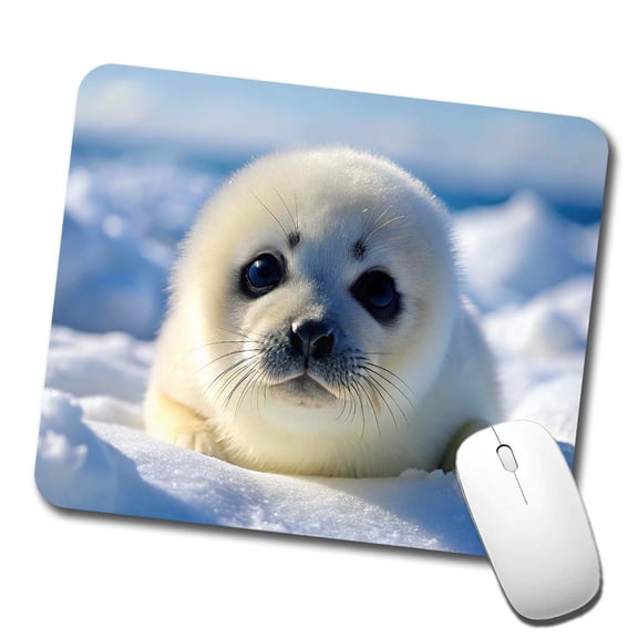 Baby Harp Seal Mouse Pad Low Profile Gaming Mat