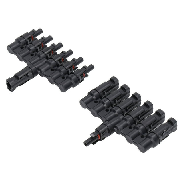 Solar Branch Connector, IP67 Waterproof Dustproof DC1000V 30A Self Locking Solar Panel Connector For 10-14 AWG Cables T3,T4,T5,T6,T7