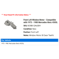 thumbnail image 2 of Front Left Window Motor - Compatible with 1973 - 1980 Mercedes-Benz 450SL 1974 1975 1976 1977 1978 1979, 2 of 2