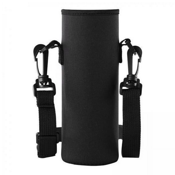 Bolsa para Botellas de 5x, Bolsa Ajustable para Botellas de Bebidas, Funda con Soporte para Estudiantes, Color Negro 5 piezas