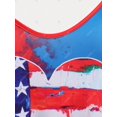 thumbnail image 3 of Top Sin Mangas con Estampado de Bandera de Estados Unidos en Talla Extra Rosegal  Camisetas sin mangas de talla grande, 3 of 5