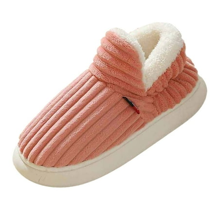 KELINFONG Slippers for Men and Womens Indoor House Shoes Plush Slip on Outdoor Garden Loafers