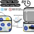 thumbnail image 4 of Geometric Flower and Dahlia White Insulated Lunch Bag Teens,Bento School Lunch Bag for Teens for Work,Picnic or Travel 10.6x7.7x4.3 Inches,12 Can Capacity, 4 of 6