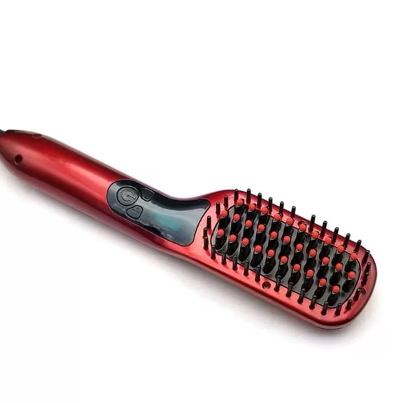 CNV Ceramic Hair Straightener LCD Comb Brush Iron Electric Hair Straightners Hair Straightening Hair Straighteners,Red