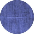 thumbnail image 1 of Ahgly Company Machine Washable Indoor Round Abstract Blue Modern Area Rugs, 6' Round, 1 of 4