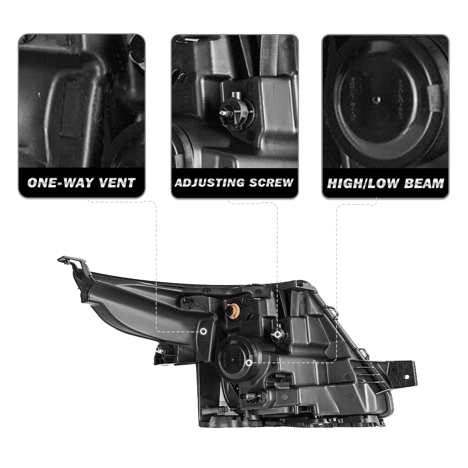 For 11-15 Ford Explorer Headlight [Factory Style] Halogen Headlamp Driver Side
