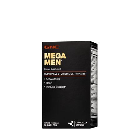 GNC Mega Men Multivitamin for Men, 90 Count, Antioxidants, Heart Health, and Immune