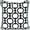 Geometric Black, variant on HomeStock Rustic Romance Square Throw Pillow, Contemporary Decorative Throw Pillow for Living Room Sofas and Sectionals-Color:Black