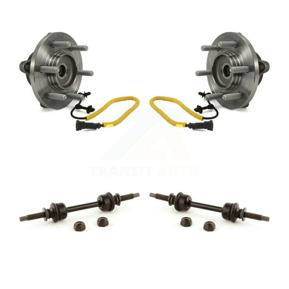 Transit Auto Front Hub Bearing Assembly and Link Kit for Car 2018-2020 Ford F-150 Limited Platinum SSV XL XLT King Ranch Lariat with 4WD - Left Right Side (Driver Passenger) K7T-101043