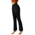 thumbnail image 5 of Gzhioc Women's Casual Bootleg Yoga Pants V Crossover High Waisted Flare Workout Pants Leggings, 5 of 9