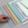 thumbnail image 2 of 5pcs A4 Binder Rings, 30-Hole Detachable Plastic Loose Leaf Clips for Office Organization, 2 of 5