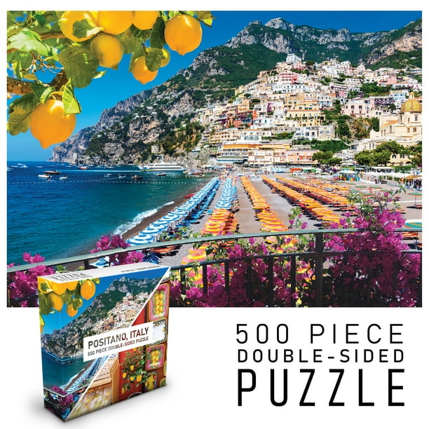 500 Piece Jigsaw Puzzle Double Sided Positano Beach Amalfi Coast Italy Walmart Com Walmart Com