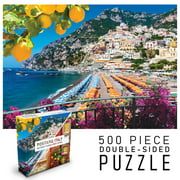 500 Piece Jigsaw Puzzle, Double-Sided , Positano Beach, Amalfi Coast, Italy