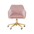 thumbnail image 6 of Linon Abram Task Chair with Adjustable Height & Swivel, 275 lb. Capacity, Pink and Gold, 6 of 16