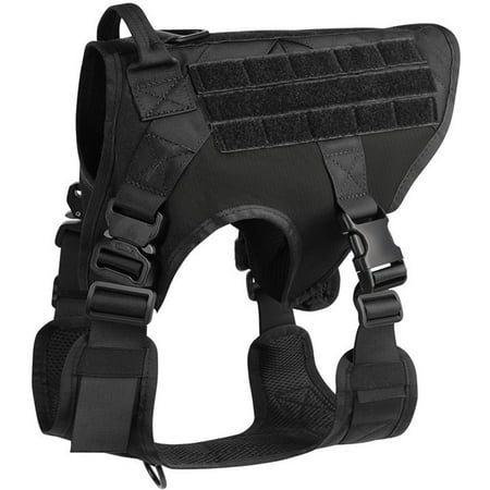 

Livesture Tactical Dog Seat Belts Military Adjustable Vest Seat Belts German Shepherd S Tension Free Metal Double Hook Seat Belts Labrador In Training Walking Black 2XL