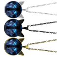 thumbnail image 2 of 3 Pcs Man Necklace Wolf Chain Necklace Gem Pendant Necklace Flatback Glass Jewelry Charms Pendant, 2 of 2