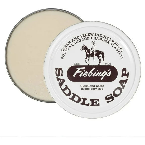 Fiebing's White Saddle Soap, 12 Oz. - Cleans, Softens and Preserves Leather