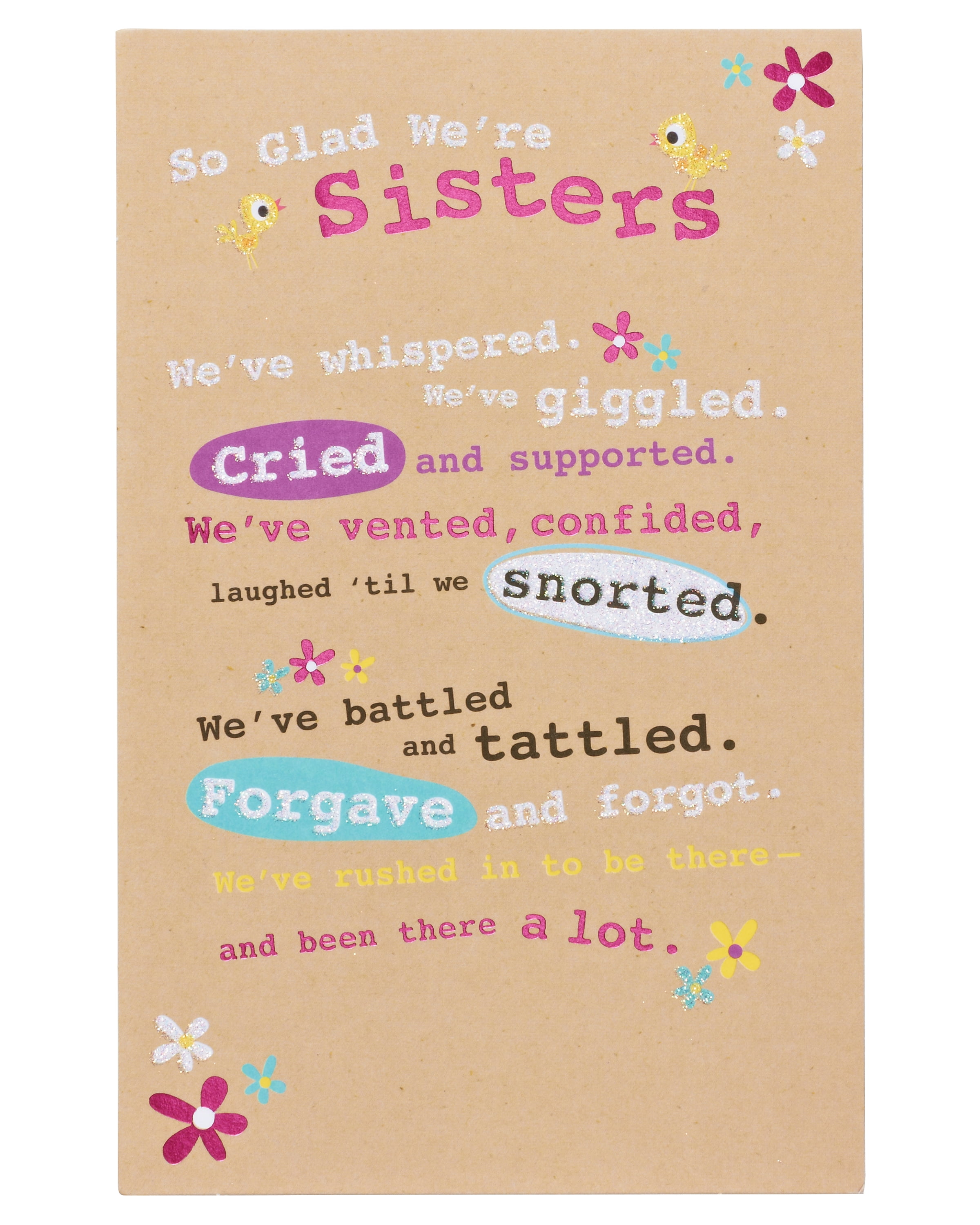 American Greetings Birthday Card for Sister (Glad We're Sisters)