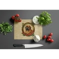 thumbnail image 5 of Leonberger Christmas Flowers Glass Cutting Board 12 in x 15 in, 5 of 5