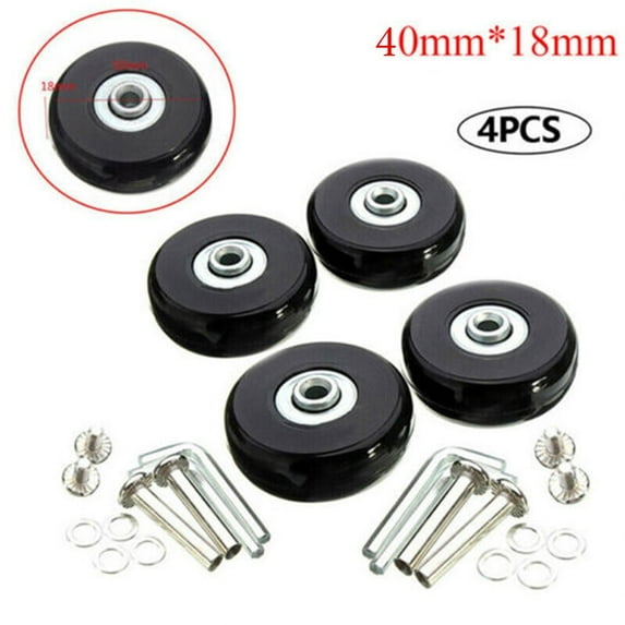 57-59MM Sliding Replacement Silent Durable Suitcase Parts Axles Axles Repair Kit Casters Repair Travel Luggage Wheels 40MM*18MM 4PCS