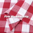 thumbnail image 6 of GlowSol Tie Up Curtain Buffalo Check Plaid Farmhouse Adjustable Blackout Kitchen Curtain for Cafe Windows, 42"W x 63"L, Red White, 6 of 6