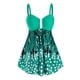 thumbnail image 1 of PLUS TAMAÑO PAISLEY POLKA DOT PRINT CONFIGURACIÓN DE TANKINI PADED RUCHED Rosegal Camisetas sin mangas de talla grande, 1 of 5