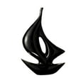 thumbnail image 3 of Decoración de barco de vela, escultura moderna, regalo de inauguración de la casa, artesanía, estatua de barco de vela, figura de para mesa de Negro, 3 of 9