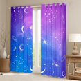 thumbnail image 2 of Feelyou Mystic Constellation Blackout Curtains Set of 2 (52x84 Each), Moon Stars Galaxy Window Curtains, Dreamy Cartoon Theme Curtains and Drapes, Curtains and Drapes Room Decor, 2 of 6