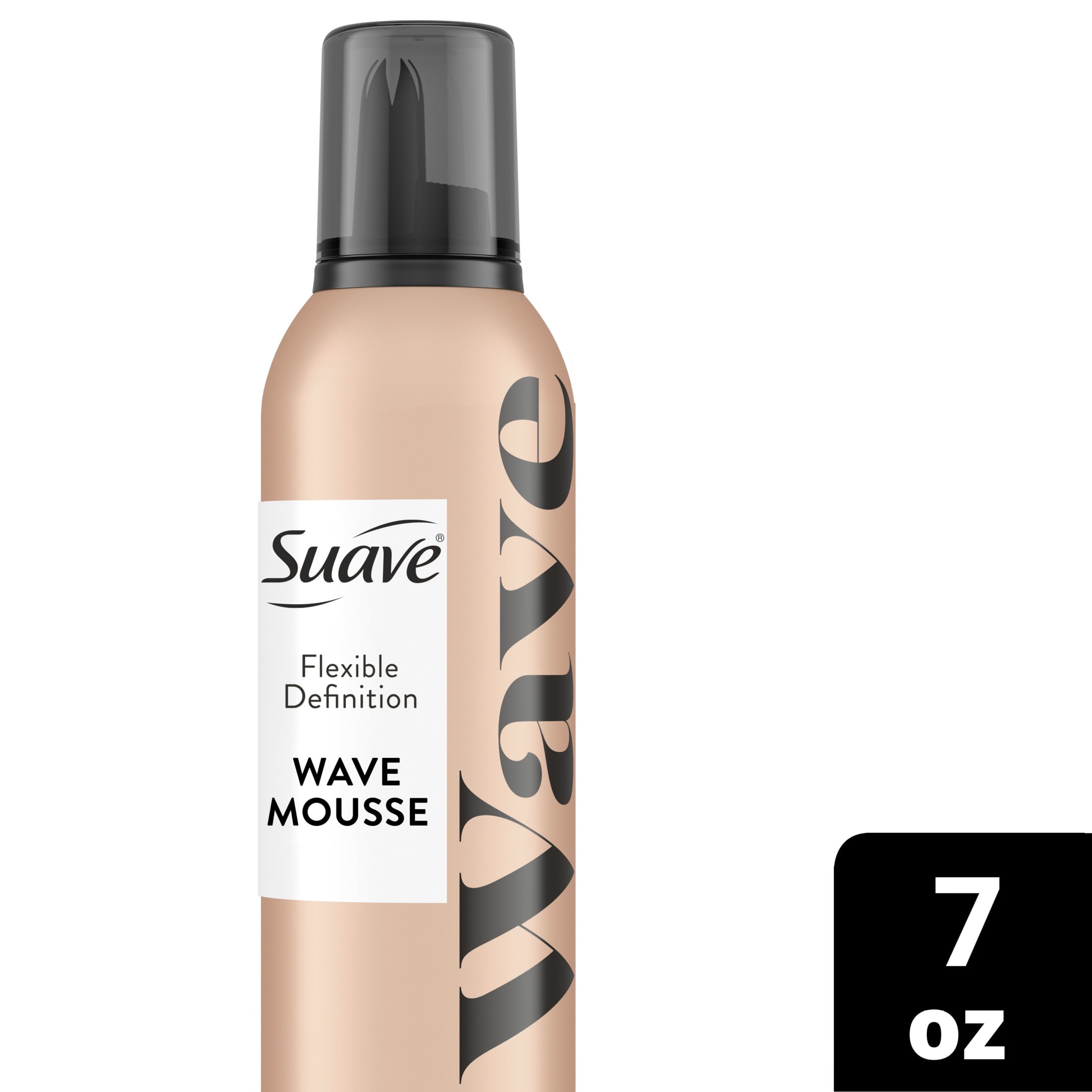 Suave Simply Styled Wave Mousse Lightweight Hair Mousse Locks in Moisture for Crunch Free Curls, 7oz