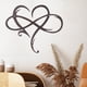 thumbnail image 4 of Decoración de pared de acero con corazón infinito, arte de pared de metal, adornos de dormitorio en casa, letrero de pared de amor para decoración de boda en casa, 14x11 pulgadas 35x29cm Muyoka Hogar, 4 of 4