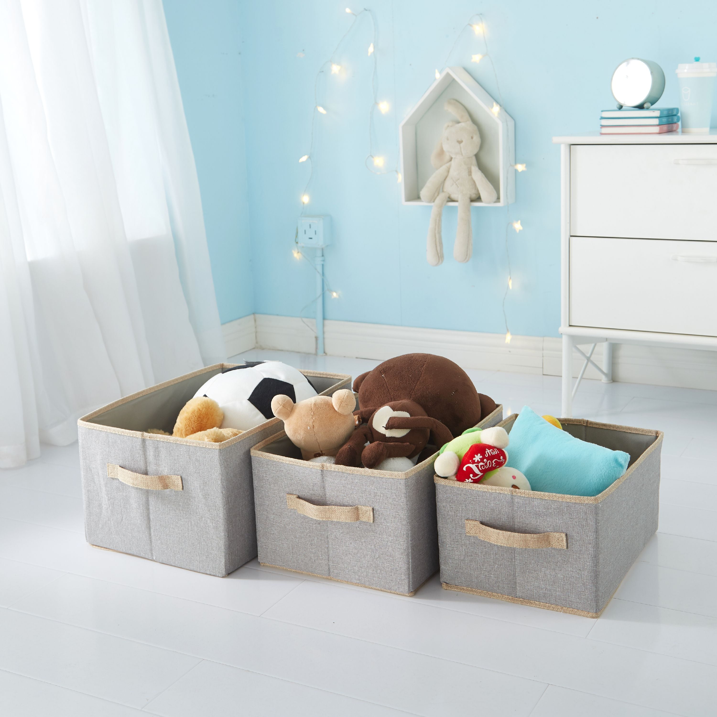Urban Shop Linen Storage Bins (Set of 3)